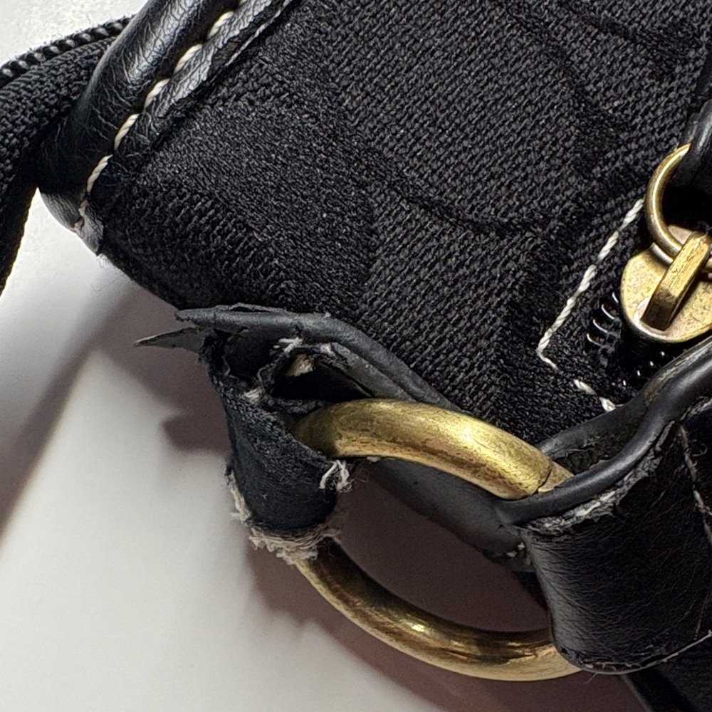 2006 Coach Patchwork Swingpack Flat Black Crossbo… - image 11